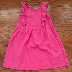 H&M Bright Pink Ruffle-Trim Sleeveless Dress 7